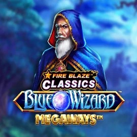 Fire Blaze Blue Wizard Megaways casino game by Rarestone Gaming – featured logo at Sushi Casino