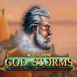 Age Of The Gods: God of Storms slot logo by Playtech at Sushi Casino